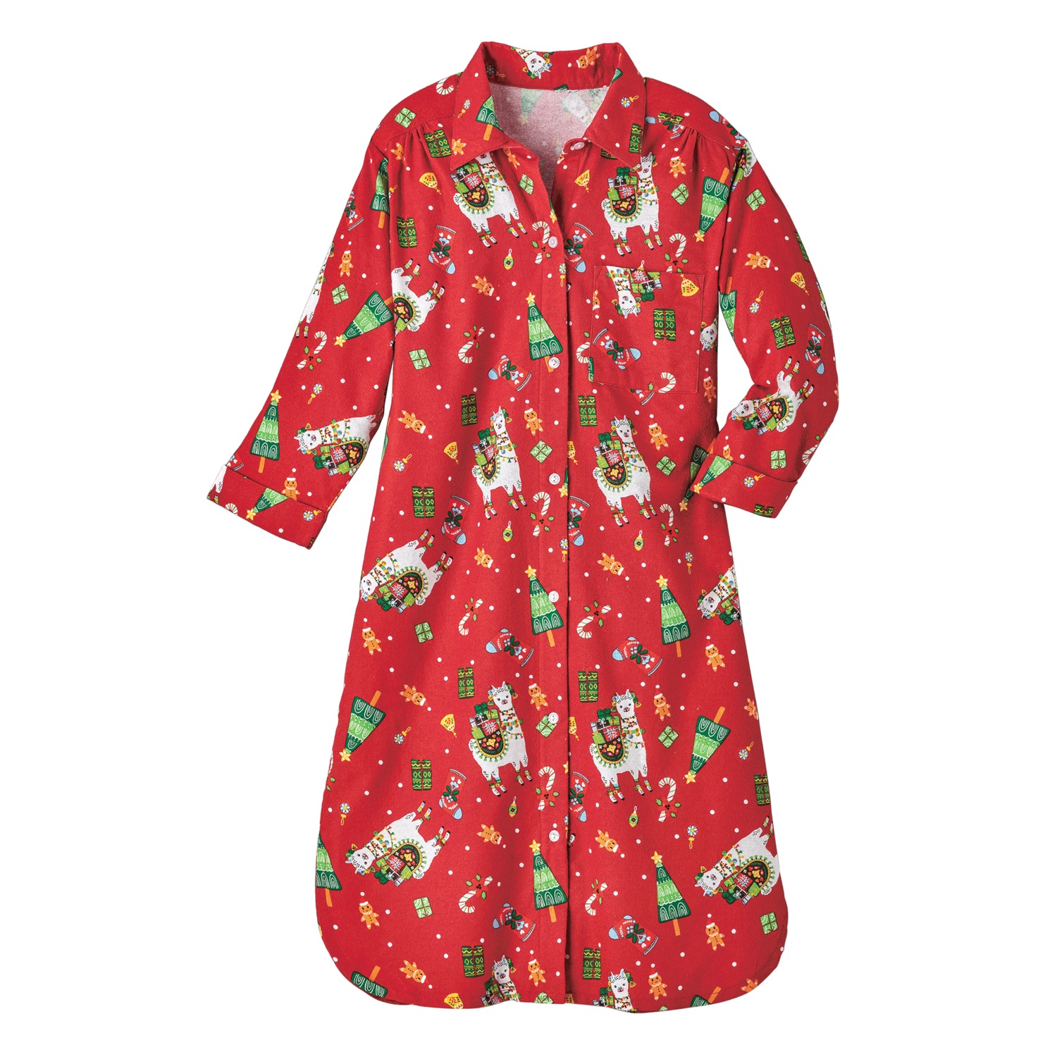 Printed Flannel PJs or Nightshirt Amerimark