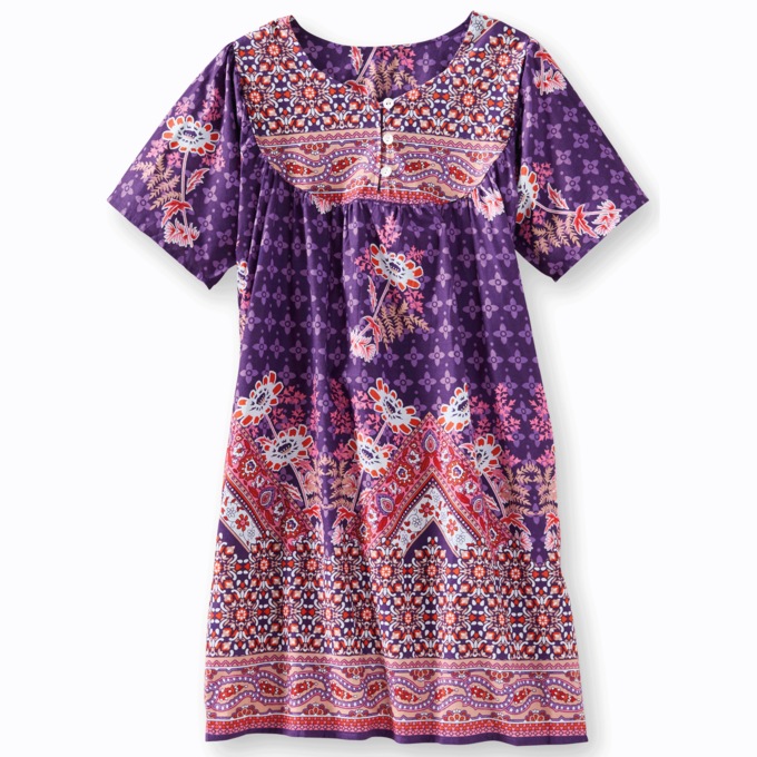 Metro Border Print Patio Dress, , large
