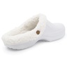 Women's Fleece-Lined Clog, White, large