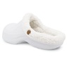 Women's Fleece-Lined Clog, White, large