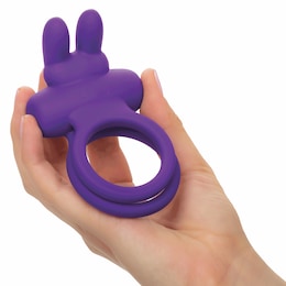 Silicone Rechargeable Dual Rockin' Rabbit Enhancer, , large