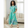 Wide Sweep Zip Lounger, Mint Butterflies, large