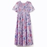 Smocked-Waist Dress, Lilac Floral, large