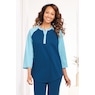 Women's Cotton Henley Baseball Top, , large