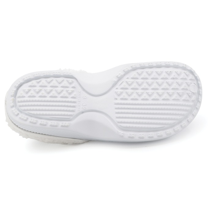Women's Fleece-Lined Clog, White, large