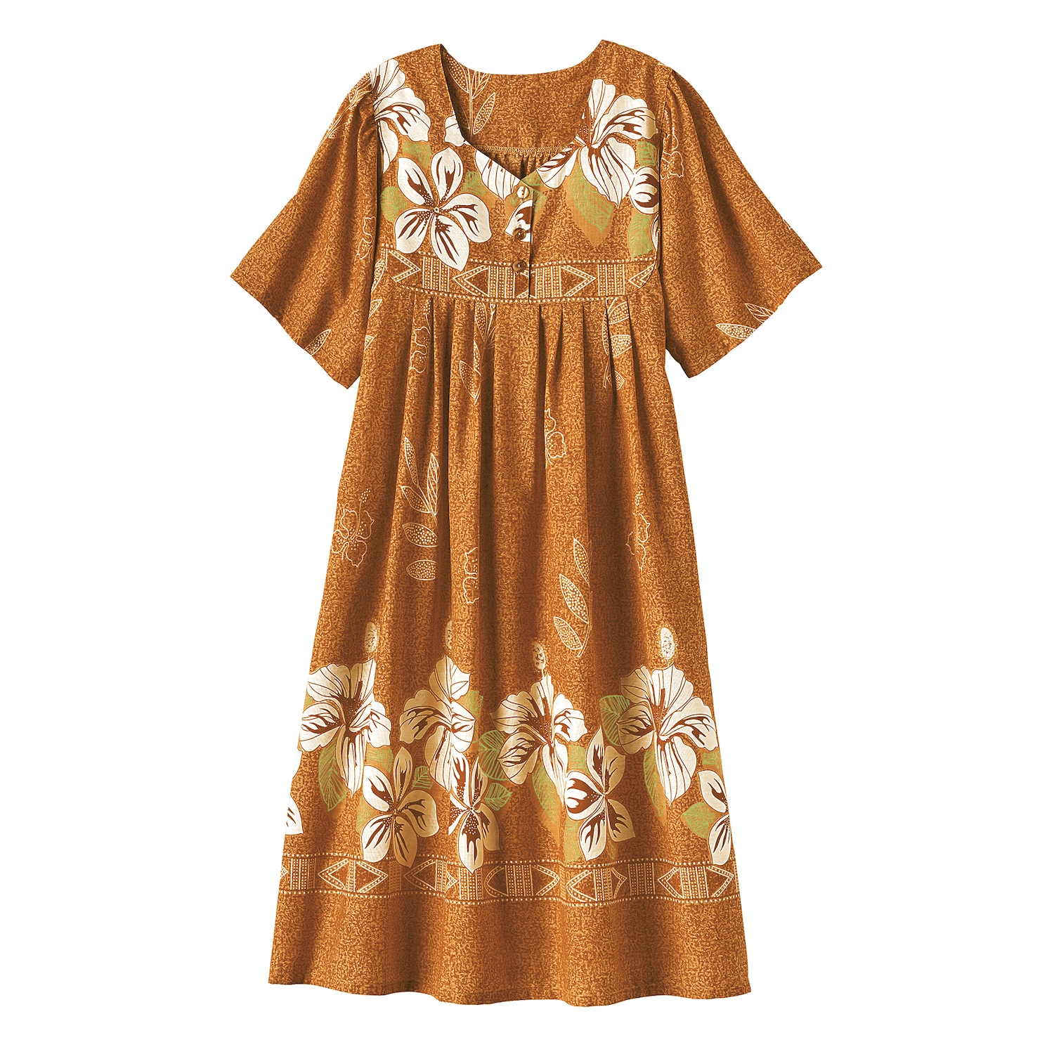 Border Print Patio Dress | Amerimark Border Print Patio Dress | Amerimark