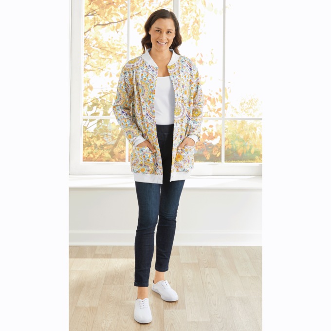 Snap-Front Cardigan, , large