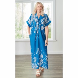Trapunto Trim Caftan, , large