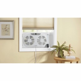 Lasko Reversible Twin Window Fan with Remote, , large