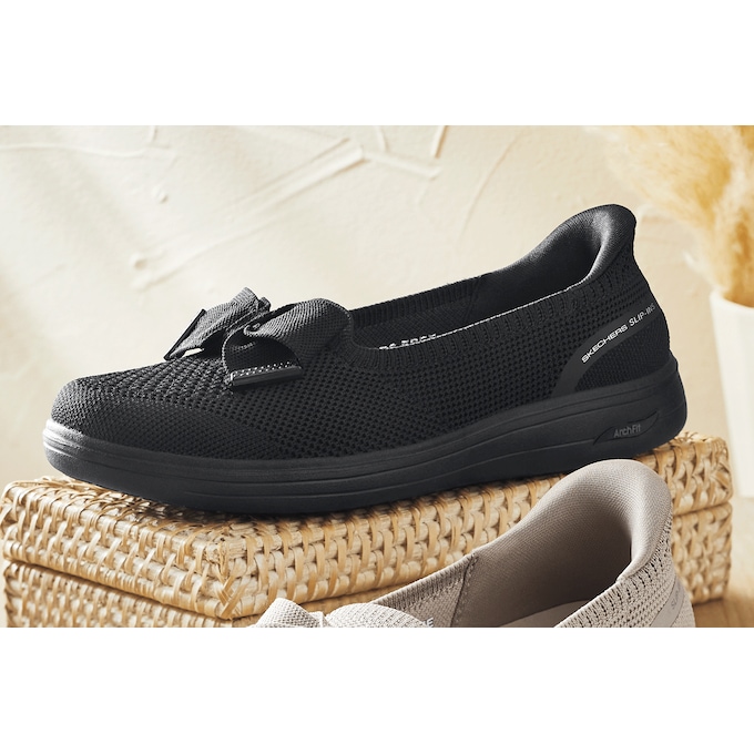 Skechers Women's Slip-Ins Arch Fit Inspire Gemma Slip-On with Memory Foam Footbed and Bows, , large