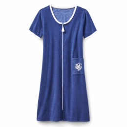 Terry Zip-Front Dress, , large