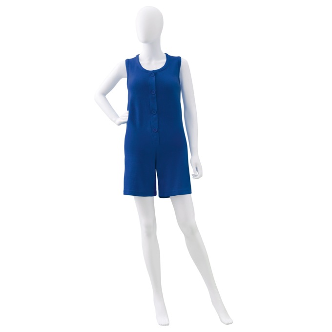 Button-Front Terry Romper, , large