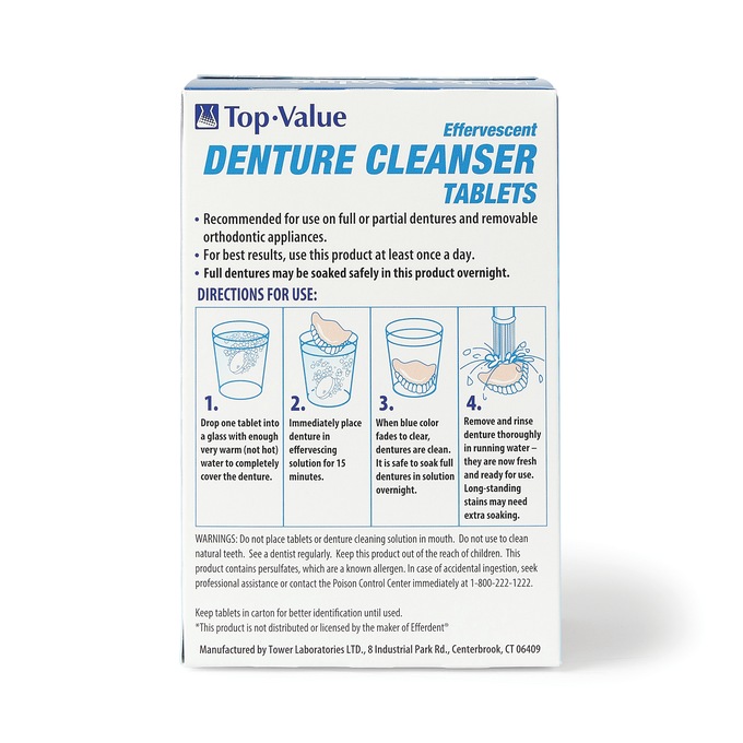 Effervescent Denture Cleanser Tablets, , large