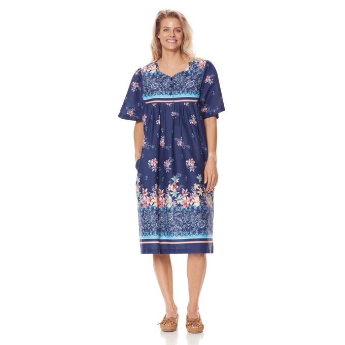 Border Print Patio Dress, , large
