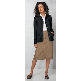 Cable Knit Cardigan, , large