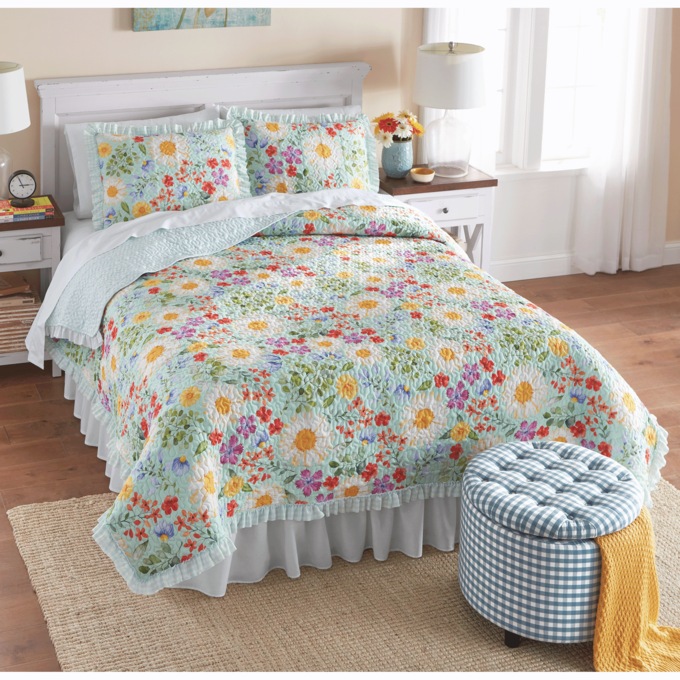 Bright Daisy Quilt, , large