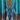 Long Satin Caftan, Teal Multi, swatch