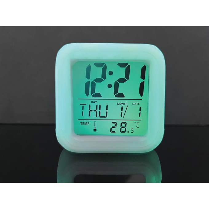 Glowing Digital Alarm Clock, , large