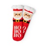 Two Left Feet Mistletoes Slipper Socks, Red Santa, large