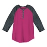 Women's Cotton Henley Baseball Top, , large