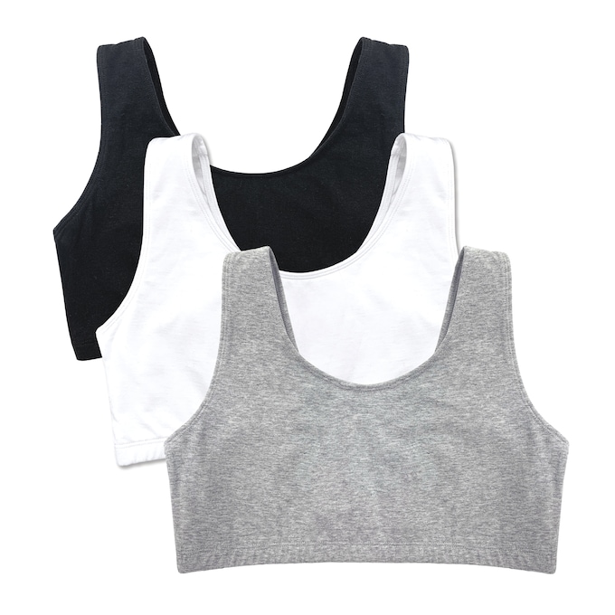 3-Pack Tank-Style Wireless Pull-on Bras, , large