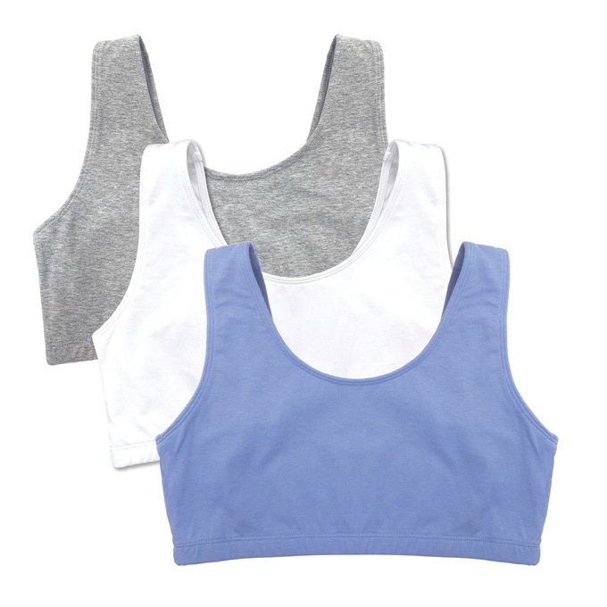 3-Pack Tank-Style Wireless Pull-on Bras, , large