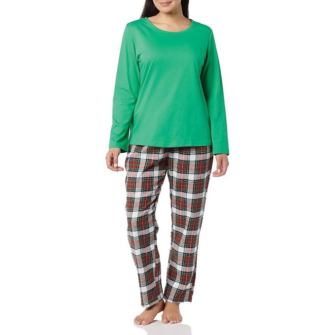 Women's Plaid Flannel PJ Set, , large