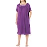 Embroidered Solid Waltz Lounger, Purple, large