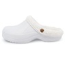 Women's Fleece-Lined Clog, White, large