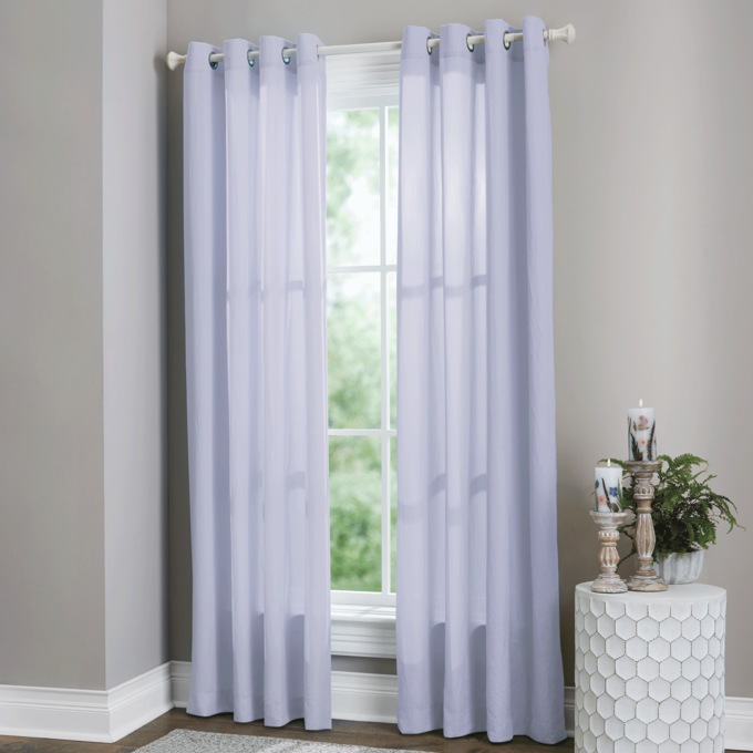 Harmony Crinkle Grommet Panel, Lavender, large