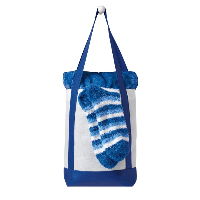 Tote, Throw & Socks Gift Set, Cobalt, large
