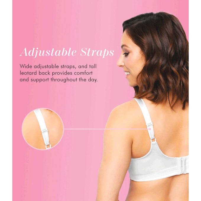 Exquisite Form&reg; Fully Side Shaping Wireless Bra, White, large
