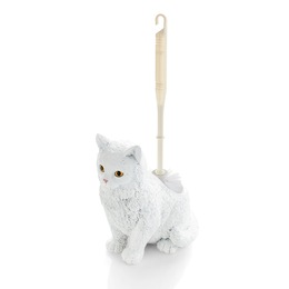 2-Piece Cat Toilet Brush Set, , large