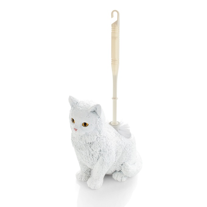 2-Piece Cat Toilet Brush Set, , large