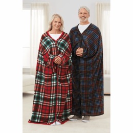 Polar Fleece Blanket Robe, , large