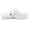 Women's Fleece-Lined Clog, White, large