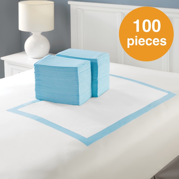 Pack of 100 Disposable Waterproof Bed Pads, , large
