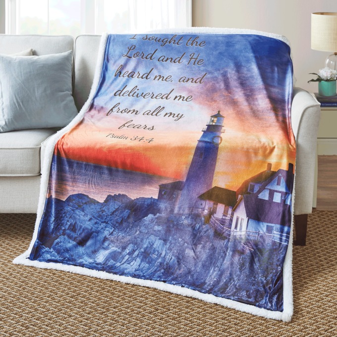 Novelty Sherpa Reversible Throw, , large