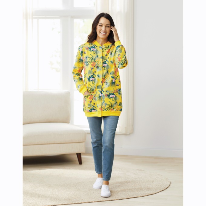 Snap-Front Cardigan, , large