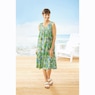 Crinkle Cotton Tiered Dress, , large
