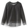Plaid Accent Sweatshirt, , large