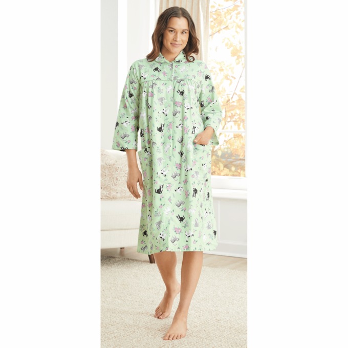 Cozy Flannel Duster, , large