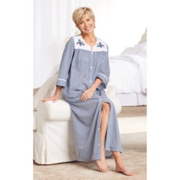 Long Embroidered Robe, , large