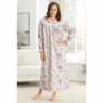 Flannel Nightgown with Lace Trim, , large