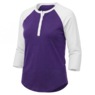 Women's Cotton Henley Baseball Top, , large