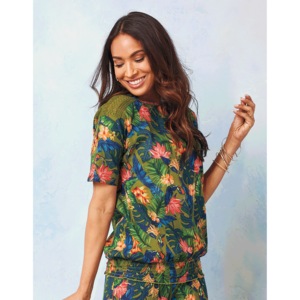 Smocked Detail Top, , large