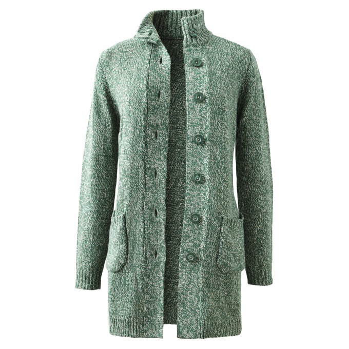 Marled Cardigan, Olive Multi, large