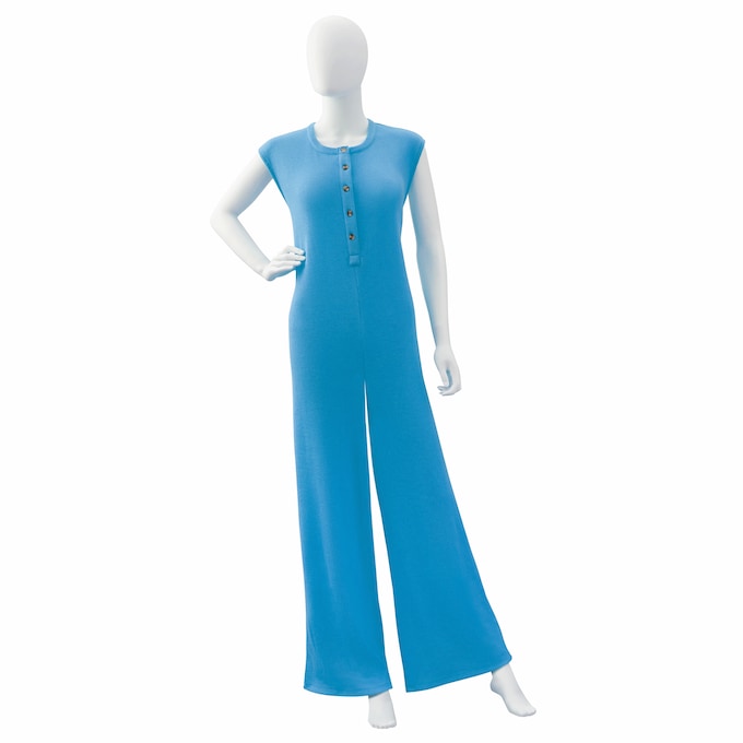 Comfy Waffle Knit Jumpsuit, , large