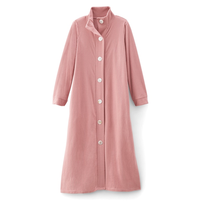 Ribbed Fleece Robe, , large