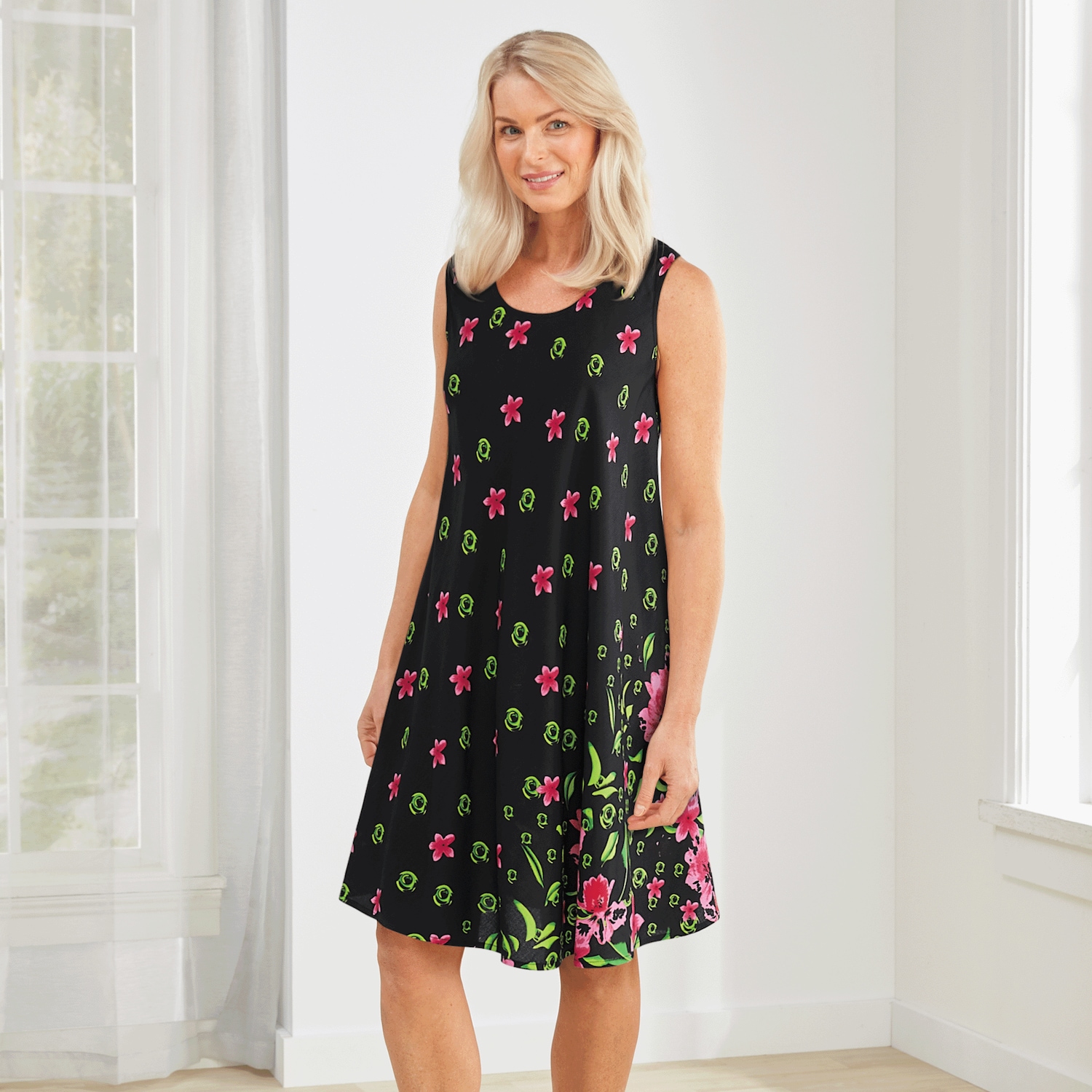 Tropical Border Dress Amerimark